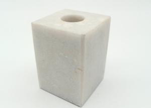 Wholesale Square Stone Pillar Candle Holders Polished Finish Surface Moisture Resistant from china suppliers