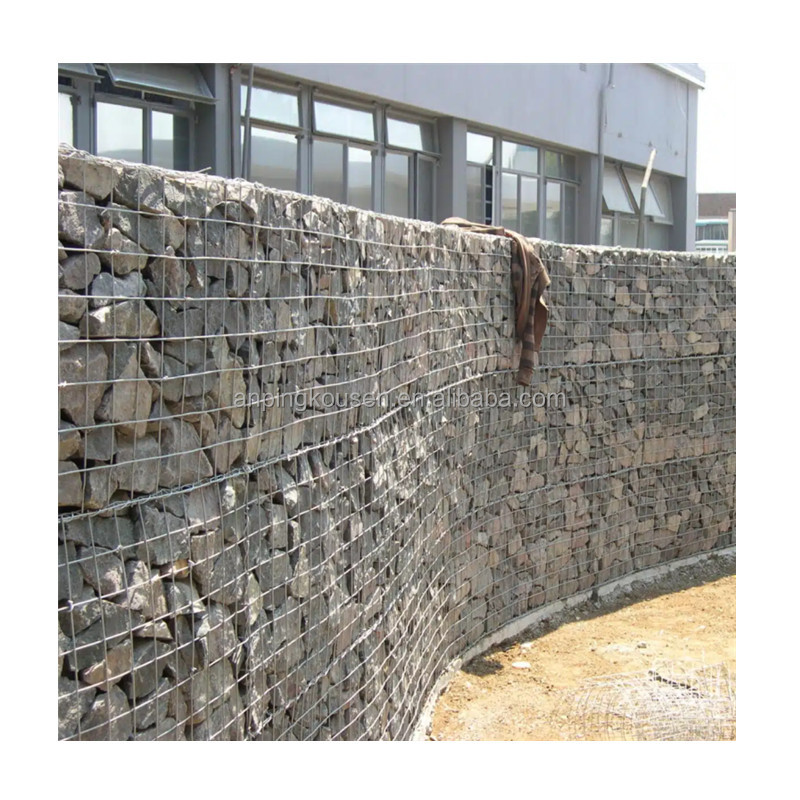 2.7mm Galvanized Woven Gabion Mesh For Garden Decoration And Retaining Wall