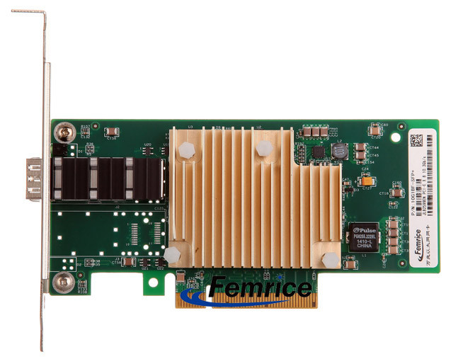Femrice 10 Gigabit PCI Express Server Adapter Single SFP+ Fiber Port Network Work Interface Card INTEL 82599 Chipset