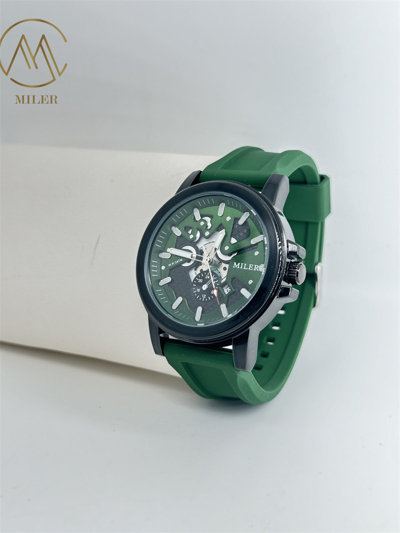 Dial Classic Mens Wrist Watches Luxury Sports Wrist Watches Silicone Band