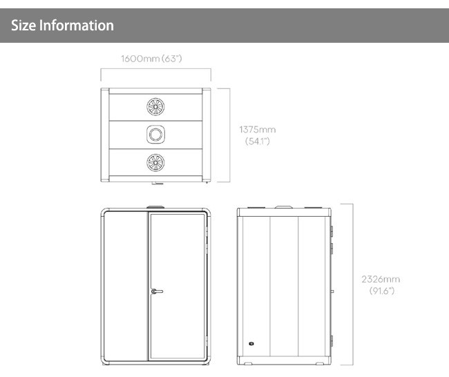 European Design Round Angle Multiple Sizes Phone Booth Reduce 30db Soundproof Meeting Room