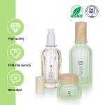 50g 130ml Pink Bottle Skin Care Bottle With Bamboo Lid 37mm
