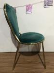 Hotel Banquet Flannel 45cm 88cm Wrought Iron Dining Chair