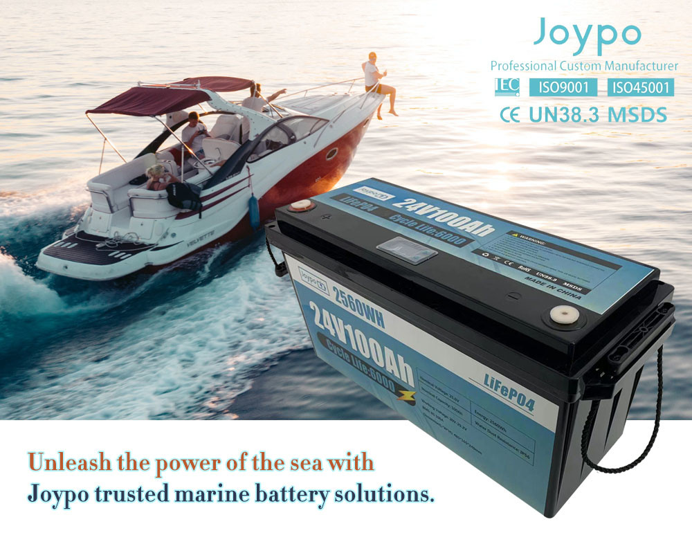 Deep Cycle Marine LiFePO4 Battery Pack Lithium Trolling Motor Battery 24V
