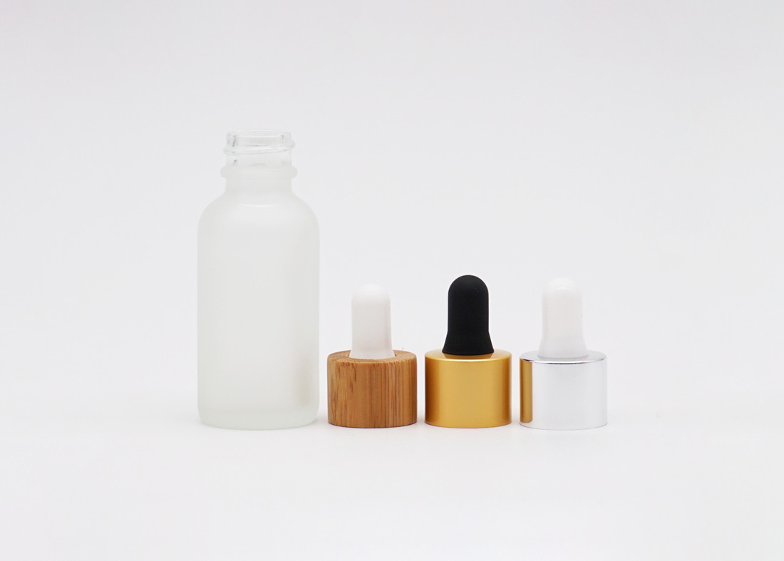 15ml Clear Frosted Perfume Dropper Bottles , Glass Oil Dropper