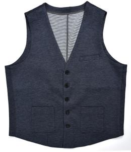 Wholesale Tailored Casual Mens Brown Vest Breathable Navy Mix Knit Fabric Custom Size from china suppliers