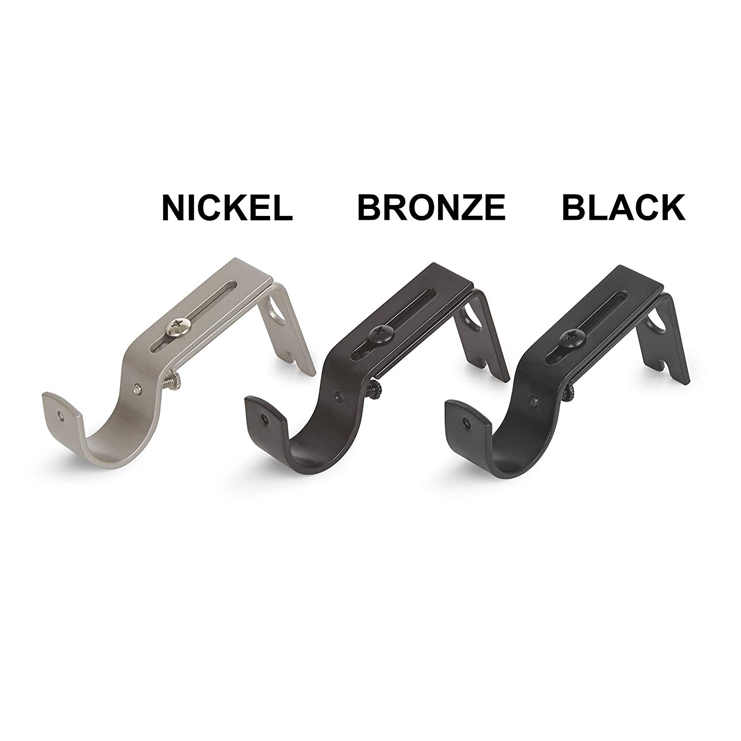 Traditional Design Style Hang Curtain Rod Holders Conveniently Tap Into Window Frame