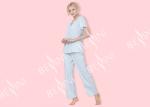 Small Rose Printed Ladies Short Pyjamas / Women'S Button Down Pajama Sets