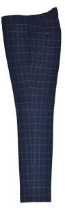Wholesale Fashion Mens Slim Fit Tailored Trousers Business Adults Long Pants Navy Check from china suppliers