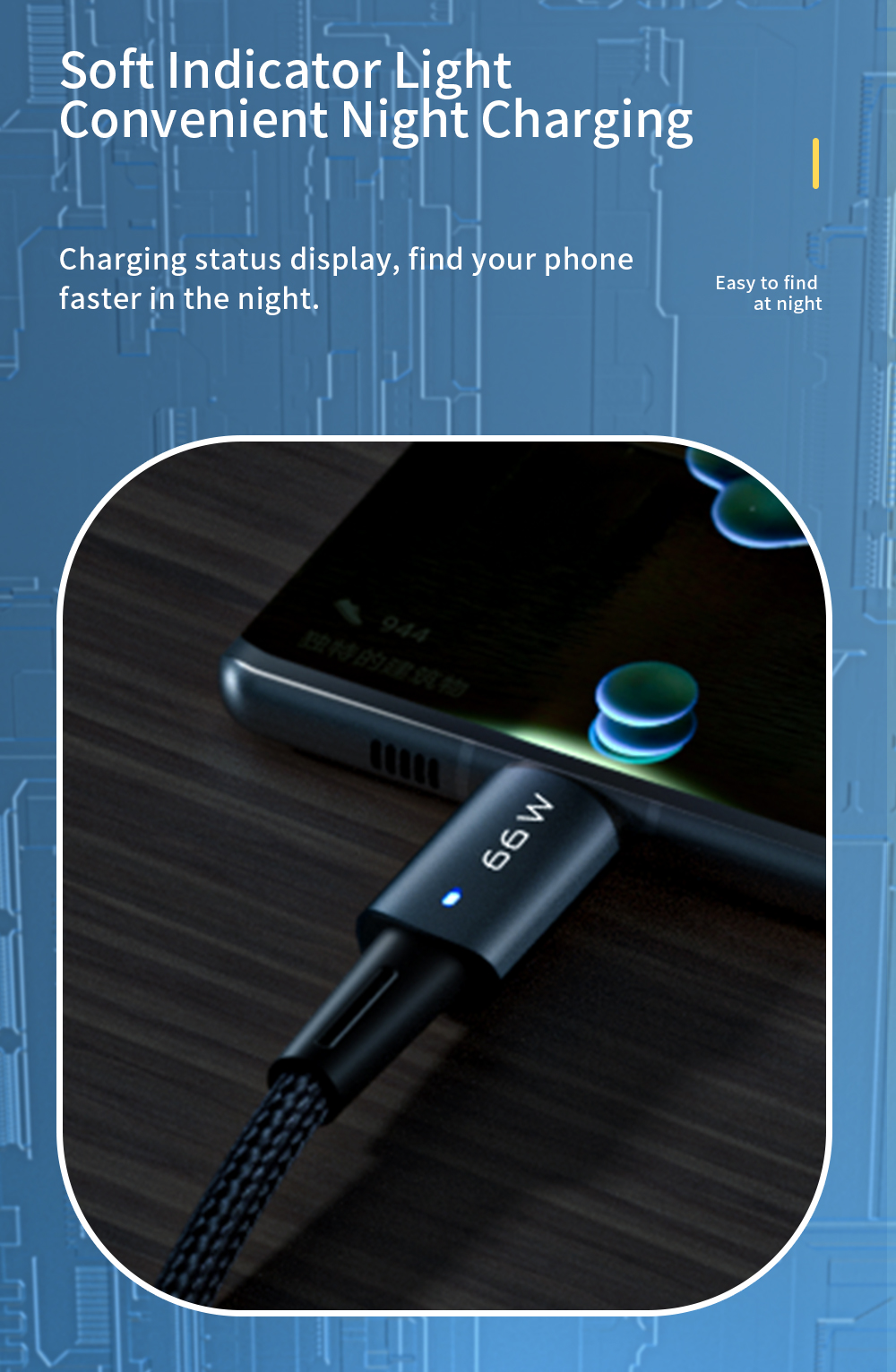 Essager Sunset Super Charge USB A To C Data Cable USB2.0 6A PD 66W