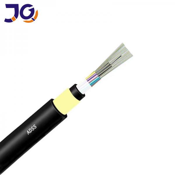 Quality 2km Length AT/HDPE Jacket Overhead ADSS Fiber Optic Cable for sale