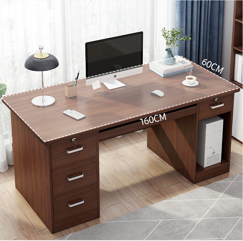 Contemporary Office Furniture 3 Drawers Storage Writing Table for Modern Workstations