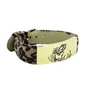 Wholesale Europ American Fashion Trendy Stainless Steel Geniune PU Leather Bracelet Bangle LBL03 from china suppliers