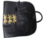 Kd 100g Unwoven Fabric Snap Fastener Closure Garment Dress Bag With Leather