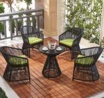 Leisure Aluminium PE Rattan Outdoor Garden wicker chair patio Backyard table and