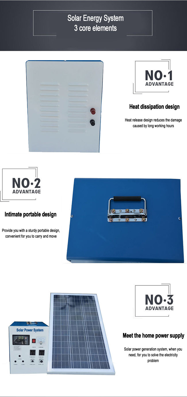 2000W Family Solar DC Home Lighting System Monocrystalline Silicon