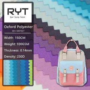 Wholesale 230D PU Soft Lining 100% Nylon Oxford Fabric For Tent Backpack And Car from china suppliers