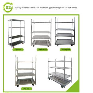 Wholesale Rubber Wheel Hand Flower Container Danish Cart Hot Galvanizing from china suppliers