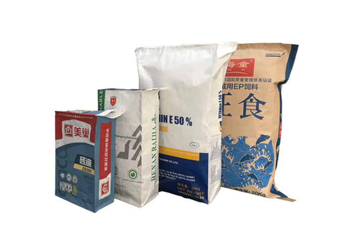 10kg 20kg 25kg 50kg Industrial Use Valve Craft Paper Bags For Food Feed Stuff
