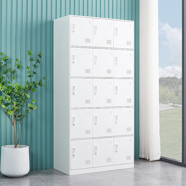 rustproof 15 Door Steel Locker Steel Staff Locker Almirah 900mm width