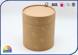 Wholesale Gold Stamping Heart Socks Scarf Brown Kraft Paper Packaging Tube from china suppliers