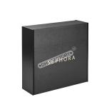 Matte Black Rigid Gift Box Lamination Rigid Paper Boxes With Gold Foil Logo