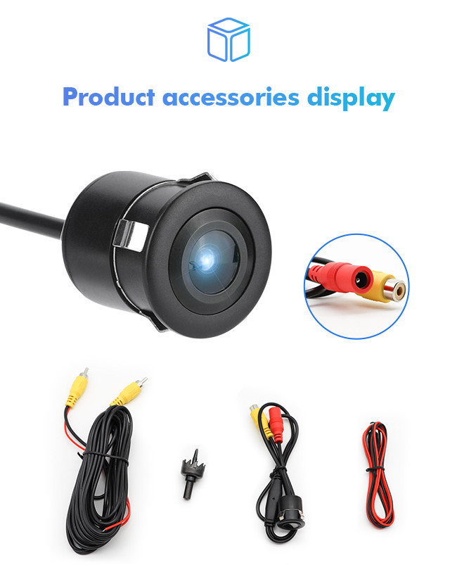 Punched 18.5 Car Reverse Camera With Parking Sensor 170 Degree AHD HD Night Vision