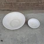 Bowl Shape Fiber Clay Flower Pot Small Size Bowl Planter Box For Indoor Outdoor