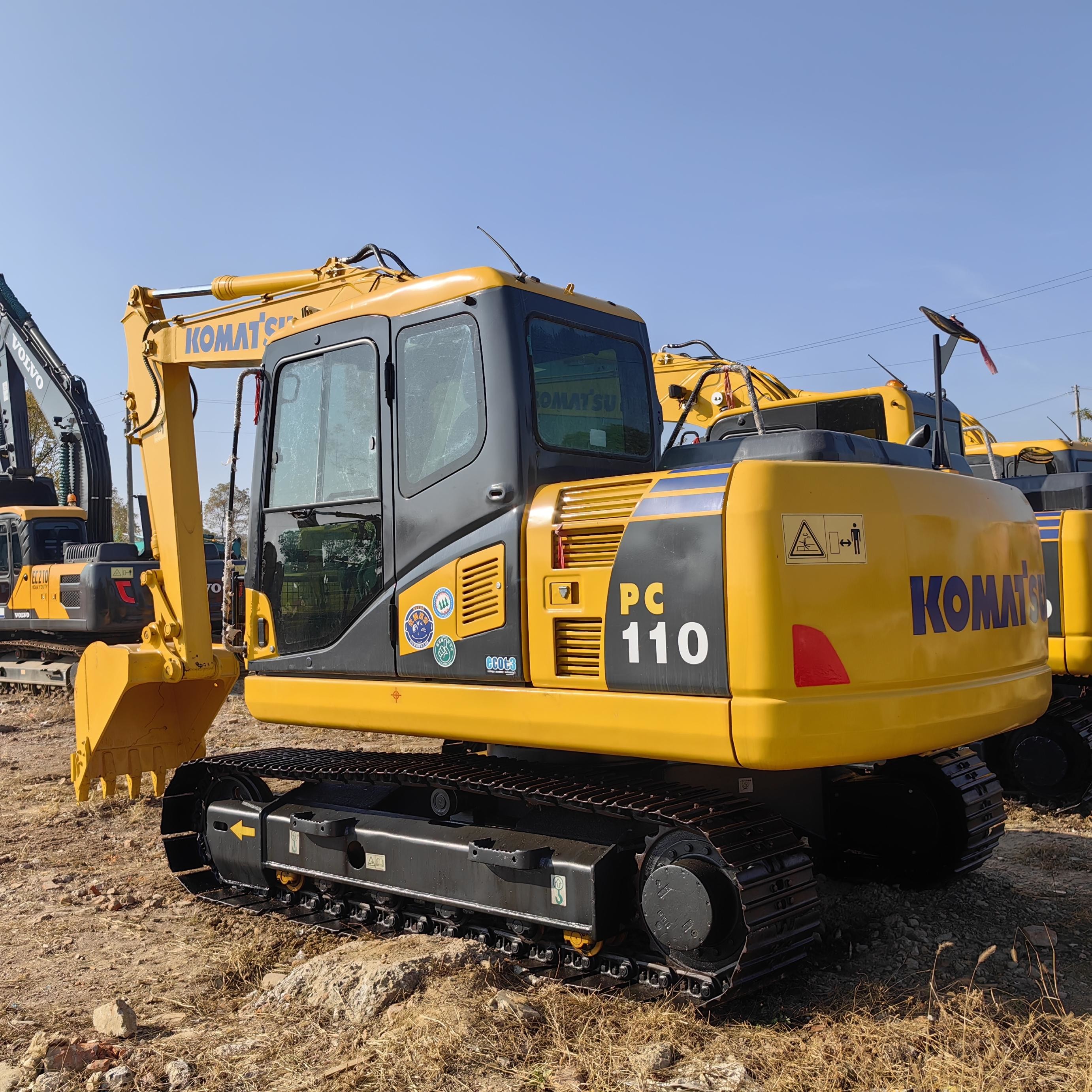 11T Used Komatsu PC110-7 Excavators Construction Earthwork Machinery Digger