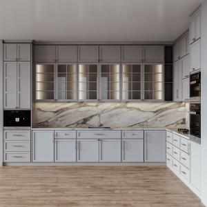 Wholesale Custom Modern Design Smart House Furniture Lacquer Dining Room Assemble White Shaker Kitchen Cabinets For Builder from china suppliers
