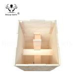 Plywood Crossfit Essential Equipment Wooden Plyo Box With Embossing Handling