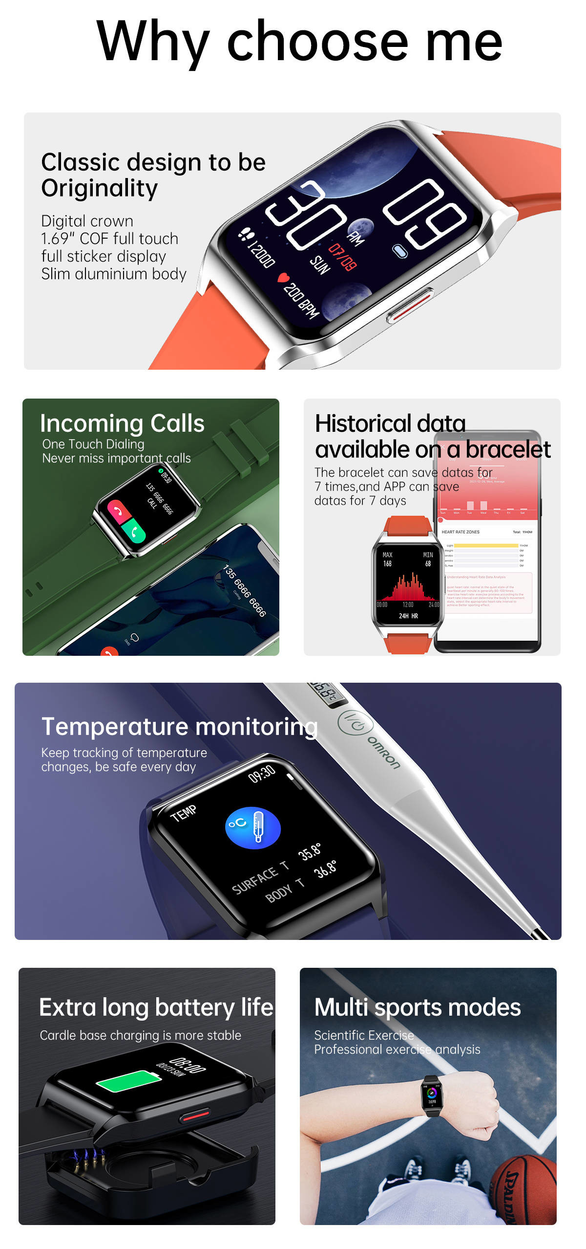 5.1 Bluetooth Women'S Smartwatches HRS3300 Heart Rate Sensor Weather Push Breathing Training