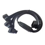 Flat OBD2 Y Cable16 Pin 1 Male To 3 Female For Car Diagnostic
