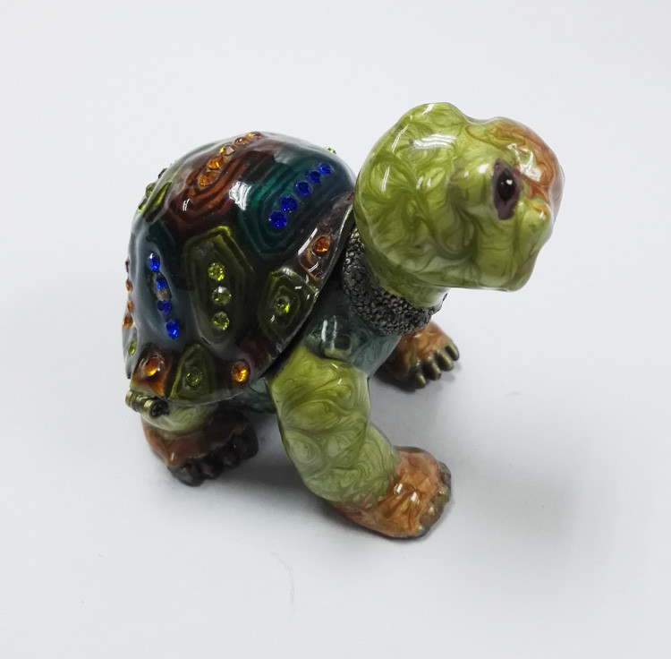 turtle shaped trinket box fashion metal jewelry box wedding trinket boxes