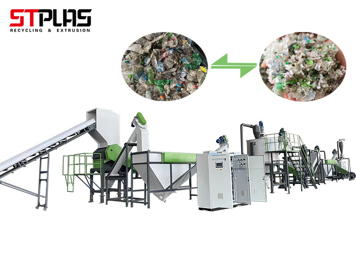 Crushed film bag material pelletizer machine, Trash can crushed material recycling granulation line