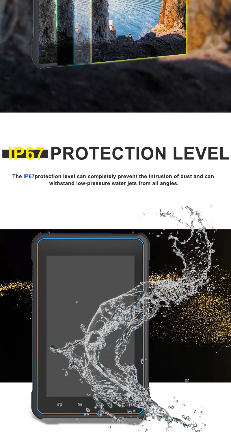 8 Inch industrial rugged android tablet Support QR Code Scanner