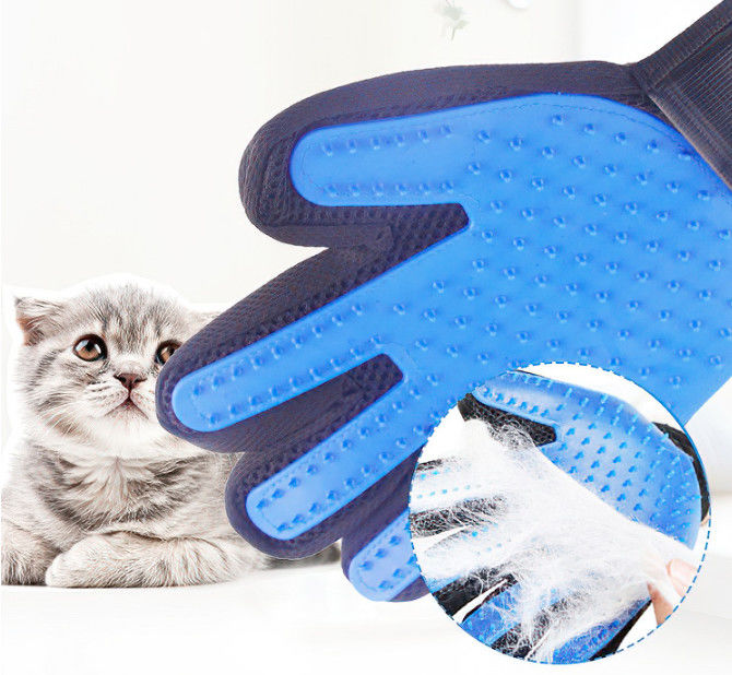Polyester PVC Pet Grooming Tool Hair Remover Gloves Brush 56g