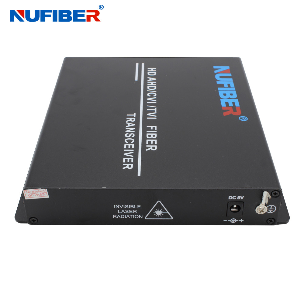 1080P Fiber Video Converter 4 channel Single Fiber SM 1310 / 1550nm FC For CCTV