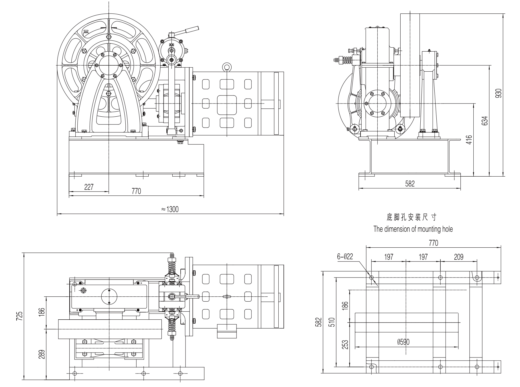 Elevator geared traction machine