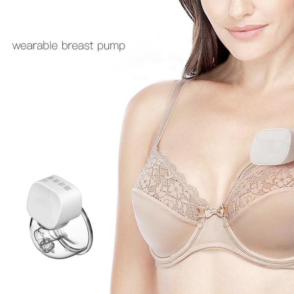 Pink USB Rechargeable Breast Pump Set Electric All Season Hands Free Wearable