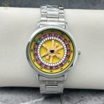 Factory Wholesale Colorful Rotating Table Fashion Watch With Stainless Steel