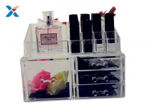 China Eco Friendly Acrylic Makeup Organiser With Drawers Display Storage Box on sale