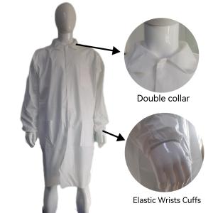 Wholesale Stock Uniform White Anti Static Lightweight Lab Coat Visitor Coat from china suppliers