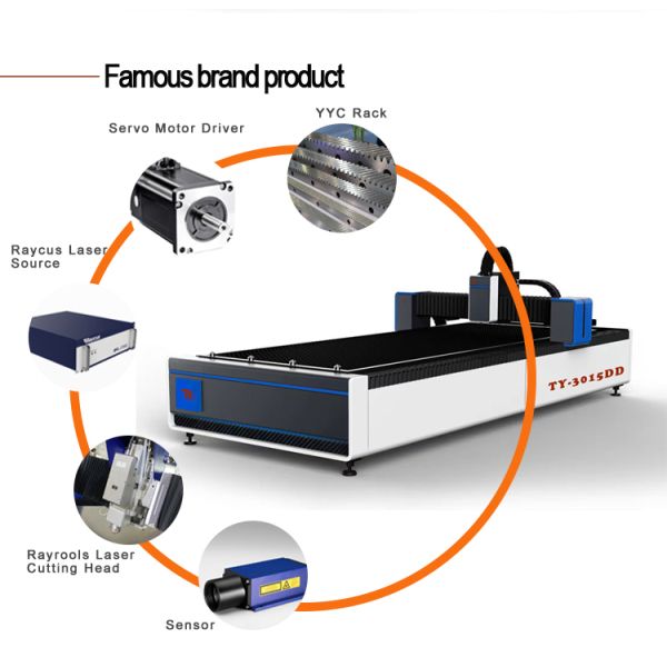 2000W Precision Fiber Laser Cutting Machine for Thin Metal Sheets