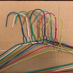 Wholesale Rainbow Color Laundry Wire Hanger 16 Inch Hanger Size 1.9mm Dia 10pcs Pack from china suppliers