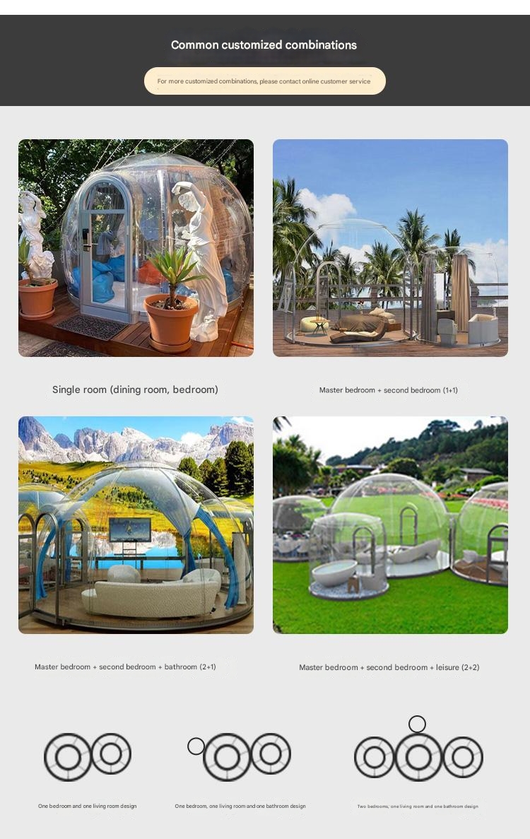 Pc Starry Sky Transparent House Hotel Restaurant Transparent Bubble Housevilla Family Outdoor Sun Room