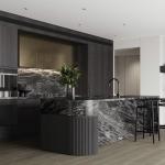 Custom Commercial New Paint Sintered Stone Lacquered Modular Household Furniture