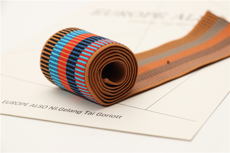 Custom logo Nylon/Polyester Woven Knitted Jacquard Ribbon Soft Elastic Band webbing For Underwear Boxer Waist band Belt