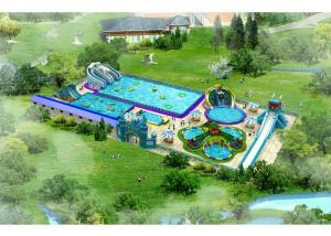Wholesale 0.9mm Strong PVC Tarpaulin Inflatable Water Park For Adults / Children from china suppliers