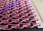 Decorative Pink Metal Chain Link Curtains 12mm×24mm Smooth Aluminum Wire